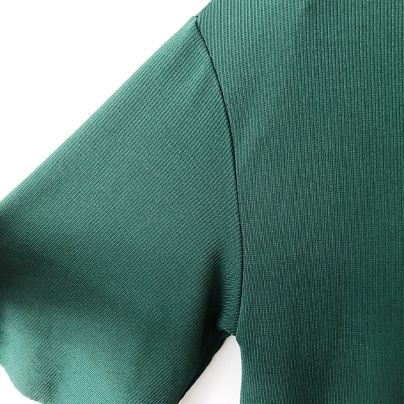 Zara F/W 17-18 Midi Emerald Green Shift Dress - Picture 2 of 3